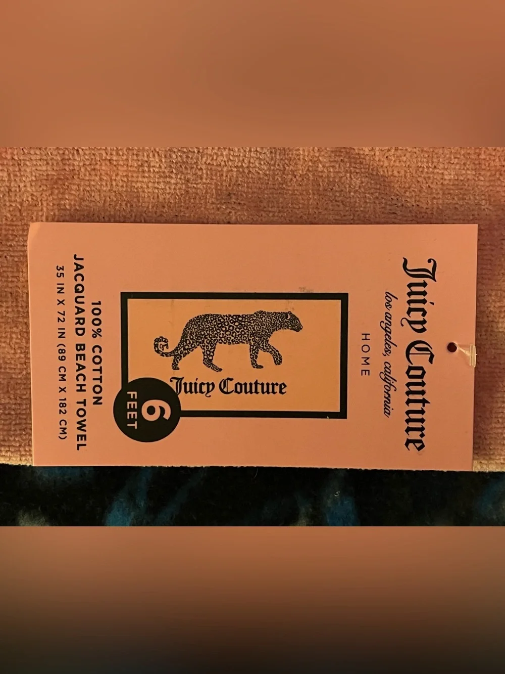 Juicy Couture 100% Cotton Jacquard Leopard Beach Towel 🐆